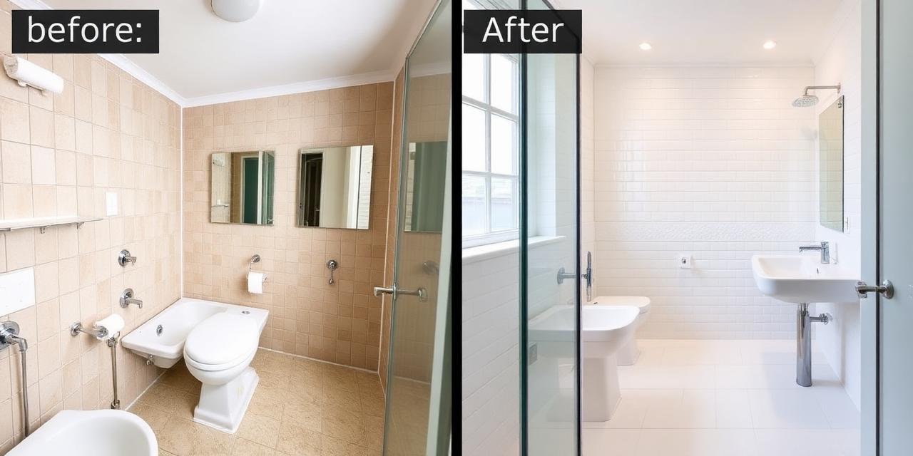 Before and after bathroom renovation