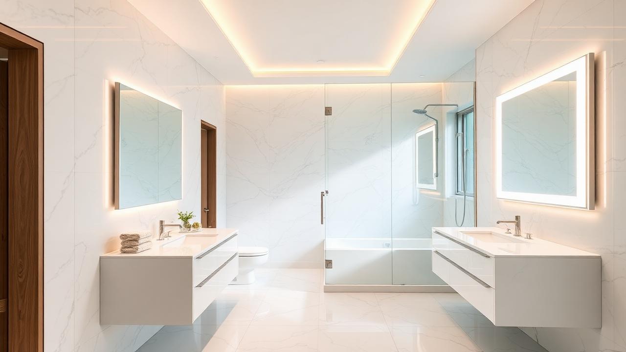 Beautiful modern remodeled bathroom